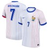 Camisola França Griezmann 7 Homen Equipamento 2ª Euro 2024